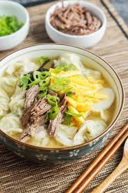 Duk Mandu Guk A Warming Korean Soup With Rice Cakes And Dumplings Is One Of My Favorite Korean Dishes It H Korean Rice Cake Dumplings For Soup Korean Dishes