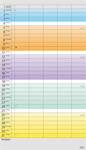 Jahreskalender 2021 mit feiertagen und kalenderwochen (kw) in 19 varianten, a4, hoch & quer. Images Photos