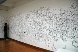 The Little Creatures That Live Among Us Doodle Wall Office Mural Wall Murals