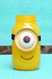 Diy Minion Mason Jar Gift Morena S Corner Mason Jar Diy Mason Jar Gifts Jar Diy