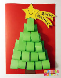 Con il tuo voto la farai salire nella classifica generale! Biglietto Di Natale Con Albero E Stella Cometa Maestra Mary