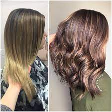 From A Soft Blonde Ombre To A Rich Chocolate Brown With Balayage Lowlights Hair Artistic Hair Green Hair