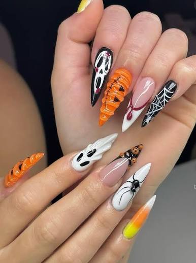 Halloween Nails Are Here! ® Get ready to slay this spooky season with the  most detailed Halloween nail art - from ghost faces to spider webs and  pumpkins! Book your appointment now