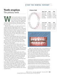 Baby Tooth Loss Chart Templates At Allbusinesstemplates Com