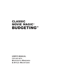 If you already own legacy movie magic earlier this year ep launched the new movie magic budgeting with a newly designed user experience, simplified workflows, intuitive dashboards and much more. Classic Movie Magic Budgeting User Manual Manualzz