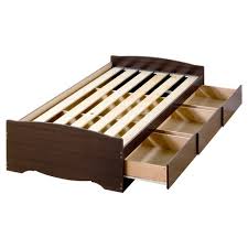 If you plan to use a standard twin frame with a twin xl. 3 Drawer Platform Storage Bed Twin Xl Espresso Prepac Target