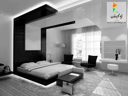 غرف نوم مودرن باللون الاسود والابيض لوكشين ديزين نت