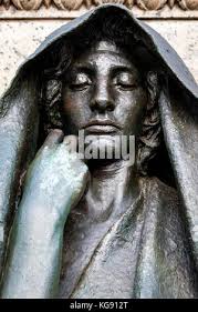 Grief statue, Rock Creek Cemetery, Washington, D.C Stock Photo