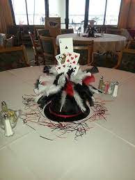 Top Hat Centerpiece For Casino Theme Audrasrq Aol Com Top Hat Centerpiece Theme Party Centerpiece Casino Casino Themed Centerpieces Casino Theme Casino Party