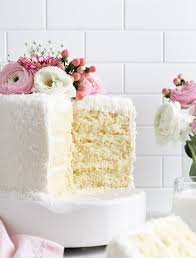 Birthday cakes with fresh flowers on top. The Best Coconut Layer Cake Browned Butter Blondie