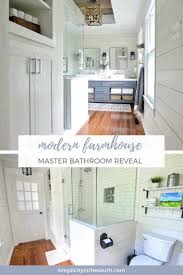 The Modern Farmhouse Master Bathroom Reveal Turning A Bedroom Into A Bathroom Farmhouse Master Bathroom Farmhouse Master Master Bathroom