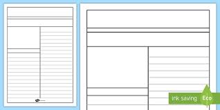 Paper 2 is a reading booklet comprising of a selection of texts. Newspaper Writing Template Writing Templates And Frames
