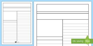 How to write newspaper headlines ks2. Newspaper Writing Template Writing Templates And Frames
