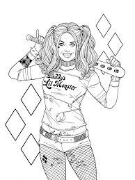 Find more coloring pages online for kids and adults of harley quinn tattoo lil monster coloring pages to print. 20 Free Printable Harley Quinn Coloring Pages