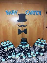 Top Hats Mustache Bowtie Blue And Black White Polka Dots Baby Shower Party Ideas Photo 1 Polka Dot Baby Shower Boy Baby Shower Themes Mustache Baby Shower