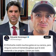 El actor mexicano Eduardo Verástegui defiende la libertad de expresión del  jugador Javier "El Chicharito" Hernández. 🗣️Donde menciona lo siguiente:  "El Chicharito metió muchos goles en su carrera, pero ninguno como el