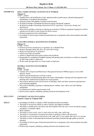 General Maintenance Worker Resume Samples Velvet Jobs