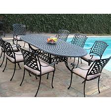 Cast aluminium outdoor dining sets. Amazon Com Cast Aluminum Outdoor Patio Furniture 9 Piece Expandable Dining Set Ds 09klss260180t Patio Lawn Garden