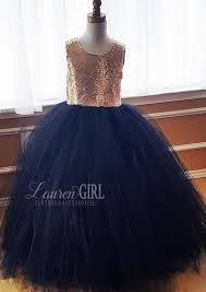 Giselle Navy And Gold Sequin Gown Flower Girl Dresses Navy Flower Girl Dresses Tutu Gold Flower Girl Dresses
