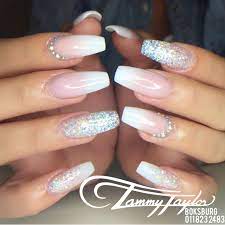 French Fade Nails Crystals Tammytaylor Faded Nails Ombre Nails Glitter French Fade Nails