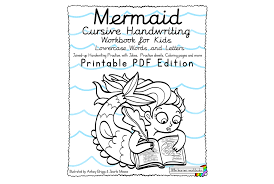 There is a clear distinction between upper and lower case Mermaid Cursive Handwriting Joined Up Handwriting Practice Printable Pdf Edition