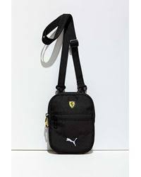 Black puma ferrari backpack with red scuderia ferrari lettering. Puma Puma Ferrari Fanwear Mini Portable Messenger Bag In Black For Men Lyst