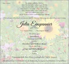Traueranzeigen von Julia Einspannier