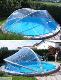 Cabrio Dome Plus Fur Rundbecken Bis 4 50 M 4 60 M Schwimmbadbau Pool Sauna Dampfbad Schwimmba Diy Swimming Pool Swimming Pool Construction Round Pool