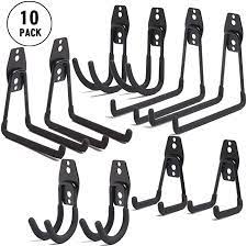 Netwal Garage Storage Organization Hooks Utility Double Heavy Duty Wall Mount Steel Hook For Org Garage Storage Organization Garage Hooks Storage Organization
