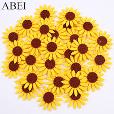 Harga bibit bunga matahari terkini. 20 Pcs Lot 6 Cm Tongkat On Bunga Matahari Stiker Bunga Felt Bantalan Untuk Pesta Pernikahan Membuat Scrapbook Dekorasi Kain Bantalan Garment Ornamen Tambalan Aliexpress