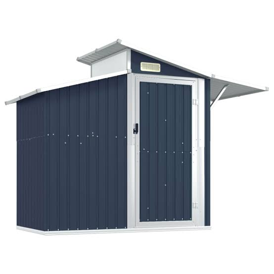 vidaXL Metal Garden Shed Anthracite Galvanized Steel