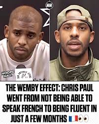 Today years old when we found out Cp3 was fluent in French 😧 “Y'all didn't  know that I had French in my bag.”