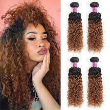1b/#30 ombre brazilian kinky curly hair 3 bundles, 10a dark blonde curly weave human hair extensions 100g, 100% unprocessed brazilian hair color brown (10 12 14, 1b/30) 4.2 out of 5 stars. Amazon Com Ombre Curly Weave Human Hair 4 Bundles 1b 30 Brazilian Hair Kinky Curly 1b 30 Black To Dark Brown Afro Curl For Black Women 14 16 18 20 Beauty Personal Care