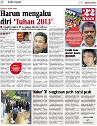 Bagaimanapun, tuduhan ke atasnya digugurkan pada 26 ogos, 2016 selepas dia meninggal dunia di hospital tengku ampuan afzan. Harun Mengaku Diri Tuhan 2013 Klik