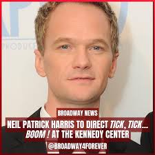 Neil Patrick Harris will be directing the Kennedy Center's Broadway Center  Stage production of “Tick, tick… Boom!” It is set to open January 26 and  going to run through February 4. #theater #
