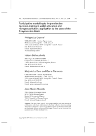Download as docx, pdf, txt or read online from scribd. Pdf Participative Modelling To Help Collective Decision Making In Water Allocation And Nitrogen Pollution Application To The Case Of The Aveyron Lere Basin
