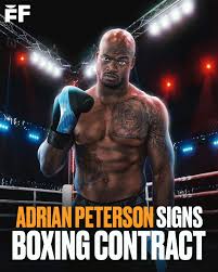 Football - Former NFL star RB Adrian Peterson has officially signed a  contract to fight his poker adversary, Joe Castaneda, in a boxing match🥊  Peterson and Castaneda fought over a poker game