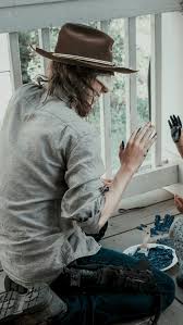 Rick grime's beard in a ziplock is my aesthetic. Carl Grimes Paints With Judith The Walking Dead Riggs Chandler Carl The Walking Dead