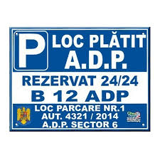 Problema parcarilor in bucuresti este din ce in ce mai discutata, si devine pe zi ce trece o problema existentiala pentru posesorii de autovehicule. Placuta Loc Parcare Indicator Inchiriat Adp 200 300 Pvc 1 Mm Emag Ro