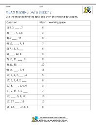 Printable Math Sheets Mean Missing Data 2 Gif 1000 1294 Free Printable Math Worksheets Printable Math Worksheets Statistics Math