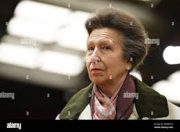 The princess royal, vice patron of the british horse society, during a  visit to wormwood scrubs