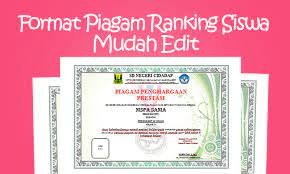 Kali ini saya ingin membagikan template piagam penghargaan untuk juara kelas dalam bentuk microsoft office word. Contoh Format Piagam Ranking Siswa Terbaru Operator Sekolah