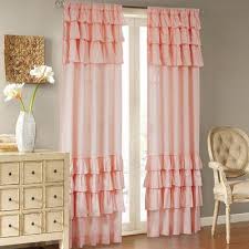 House Of Hampton Gleason Single Curtain Panel Size 84 L X 50 W Color Pink Ruffle Curtains Curtains Colorful Curtains