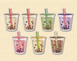 Original art printed in the usa on protective phone cases. Cute Kawaii Milk Tea Clipart Matcha Wintermelon Strawberry Etsy Milk Tea Cute Food Drawings Boba Tea