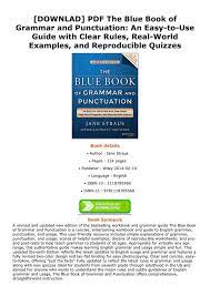 A revised and updated new edition of the bestselling workbook and grammar guide. Jarred Downlad Pdf The Blue Book Of Grammar And Punctuation An Easy To Use Guide With Clear Rules Real World Examples And Reproducible Quizzes Page 1 Created With Publitas Com