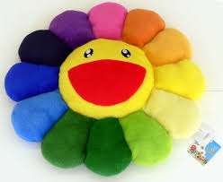 Takashi Murakami Flower Cushion Plush Rainbow