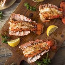 Keto Broiled Lobster With Garlic Oil Recipe Atkins Recipe Lobster Recipes Tail Grilled Lobster Recipes Seafood Recipes