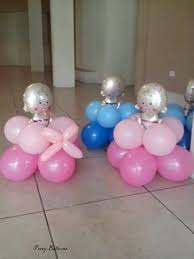 Centros De Mesa Con Globos Baby Shower Menu Baby Shower Balloons Baby Shower