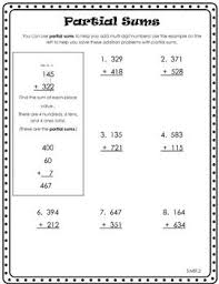 3rd Grade Common Core Partial Sums Teaching Mathematics Math Charts Math Intervention