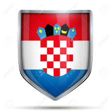 La bandera de croacia está constituida por tres bandas horizontales de igual anchura: Escudo Con La Bandera De Croacia Ilustracion Editable Del Vector Aislado En El Fondo Blanco Ilustraciones Vectoriales Clip Art Vectorizado Libre De Derechos Image 59763913